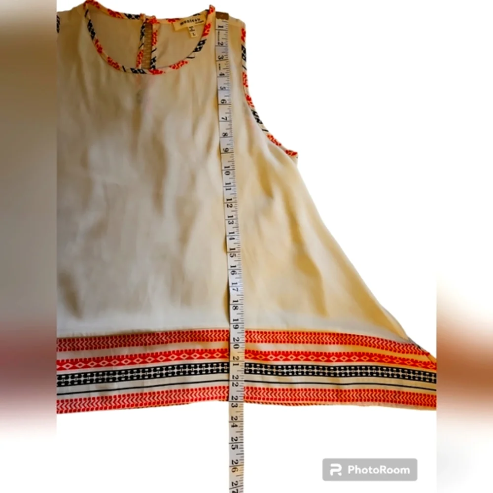 Monteau Los Angeles Tank Top, Flowy, Longer On The Sides, Size L - Picture 6 of 9